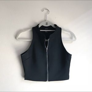 Thick Black Crop Top